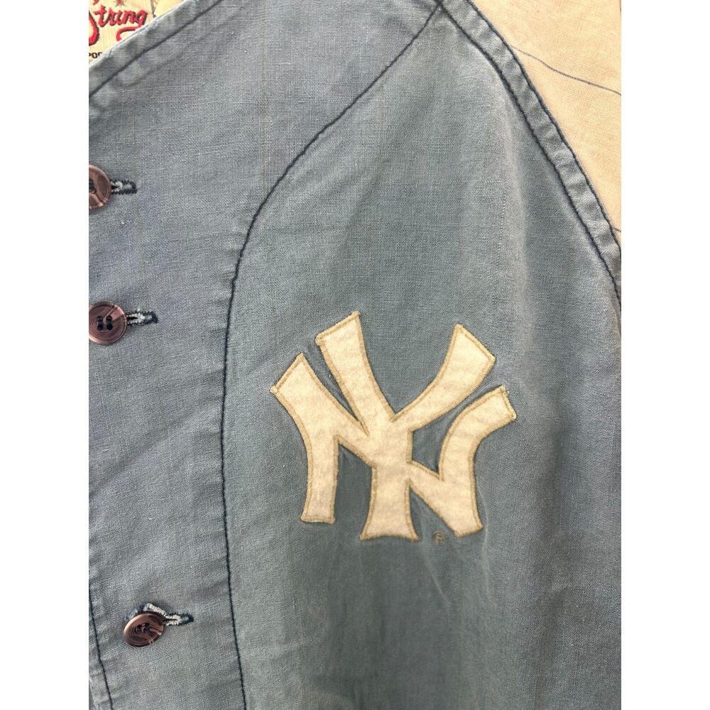 VTG NY Yankees 1961 Throwback Cooperstown Mirage Baseball Jersey Shirt XL Flawed - Picture 10 of 11